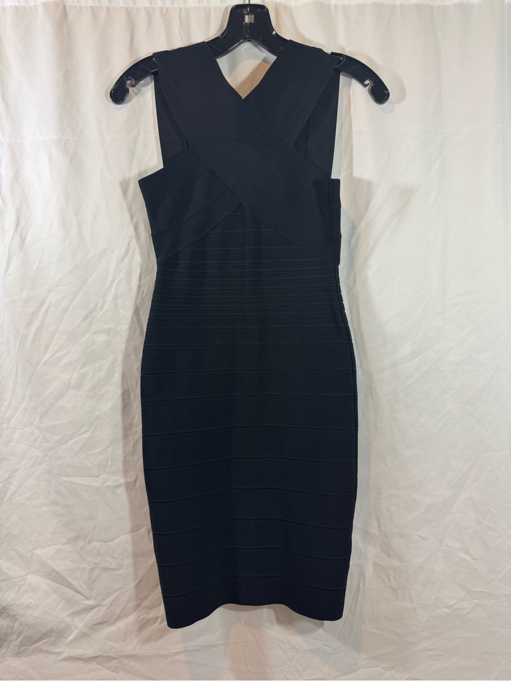 Herve Leger black Sleeveless Bandage Sheath Dress - Classic Evening Style S